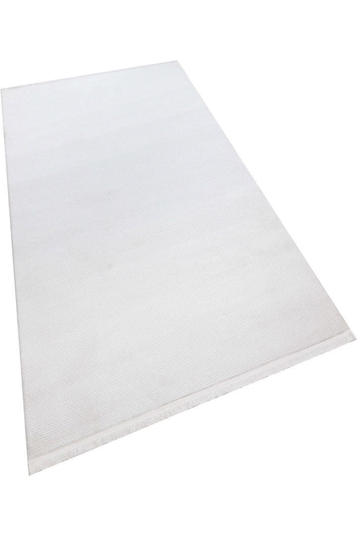 Düz Renk Çizgili Nar Yumuşak Dokulu Akrilik Halı Nr01 Kemik - 3