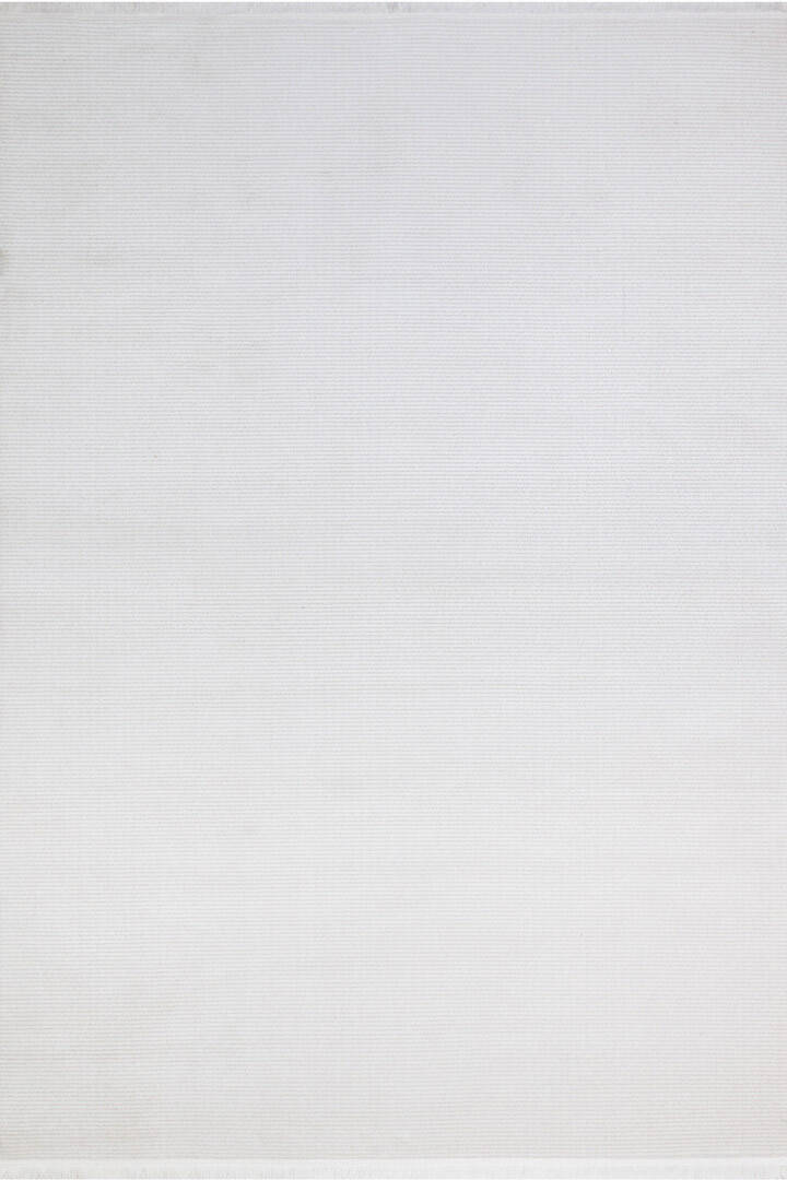 Düz Renk Çizgili Nar Yumuşak Dokulu Akrilik Halı Nr01 Kemik - 1