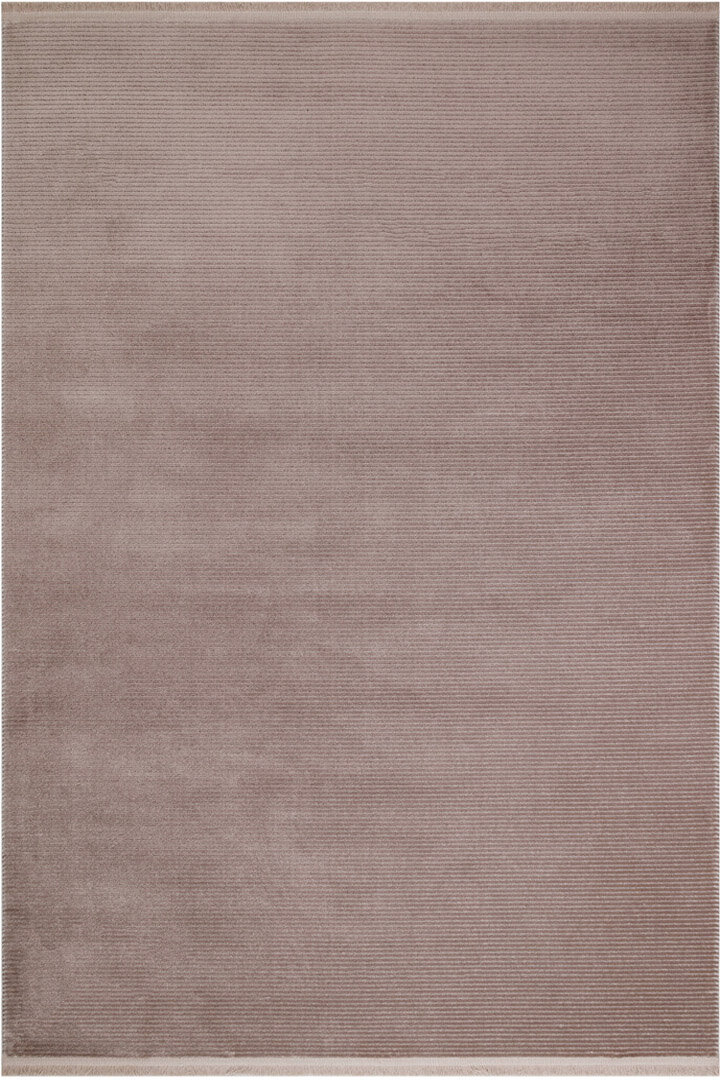 Düz Renk Çizgili Nar Yumuşak Dokulu Akrilik Yolluk Özel Ölçü Kesme Halı Nr01 Bej - 3