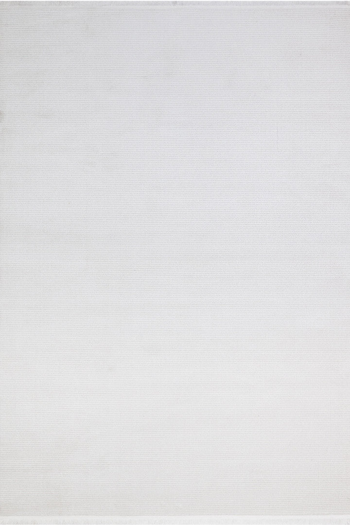 Düz Renk Çizgili Nar Yumuşak Dokulu Akrilik Yolluk Özel Ölçü Kesme Halı Nr01 Kemik - 3