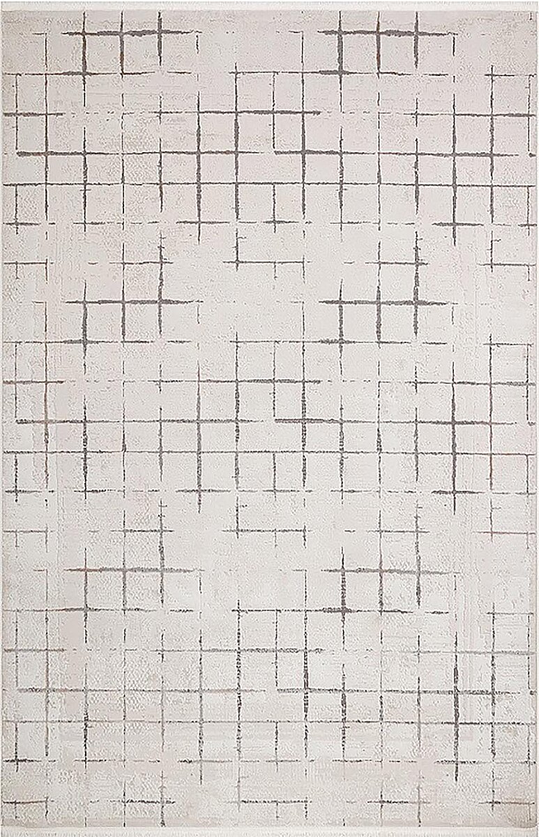 Eskitme Modern Miranda Terapi Desenli Halı Mr06 Gri - Frenda