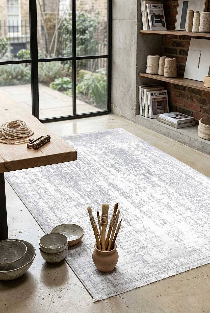 Etnik Craft Madre Modern Desenli Halı Md01 Gri - 1