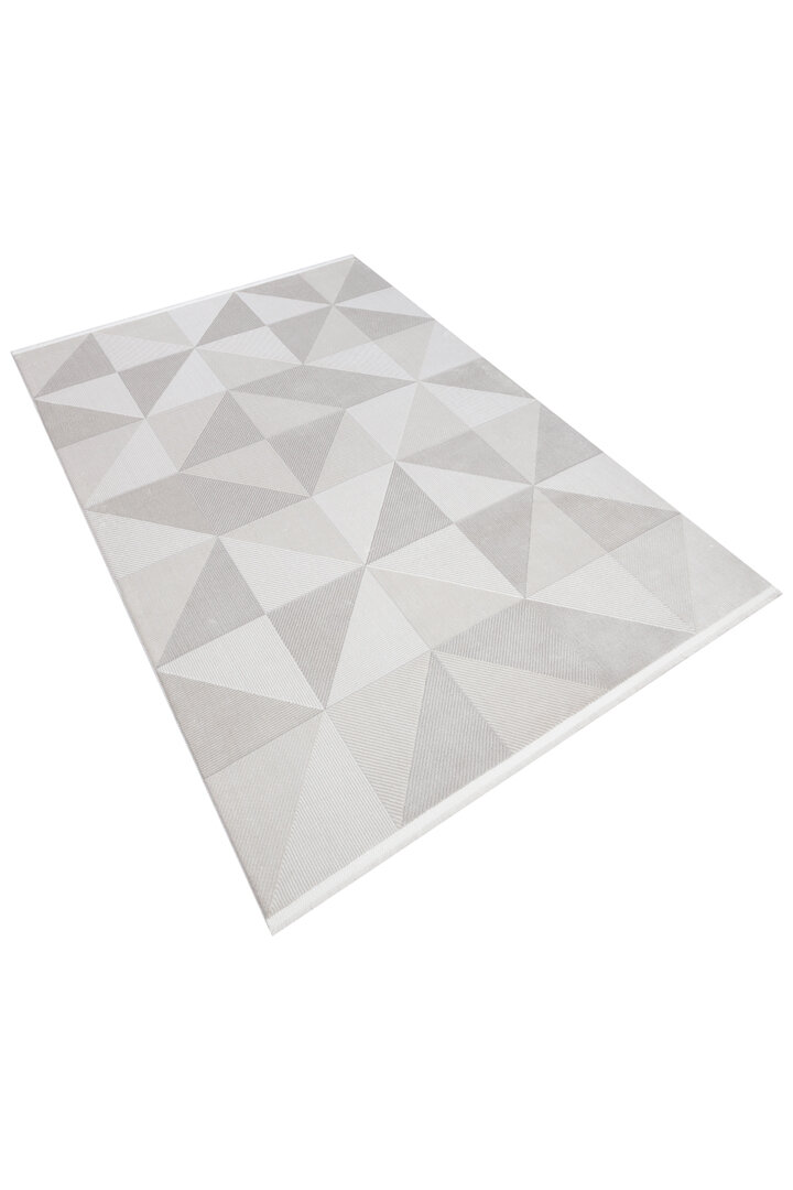 Etnik Craft Madre Modern Desenli Yolluk Özel Ölçü Kesme Halı Md04 Gri - 2