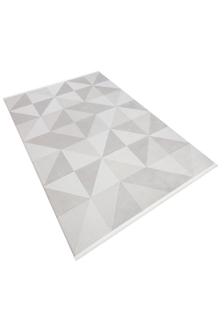 Etnik Craft Madre Modern Desenli Yolluk Özel Ölçü Kesme Halı Md04 Gri - 2