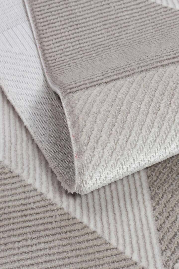 Etnik Craft Madre Modern Desenli Yolluk Özel Ölçü Kesme Halı Md04 Gri - 3