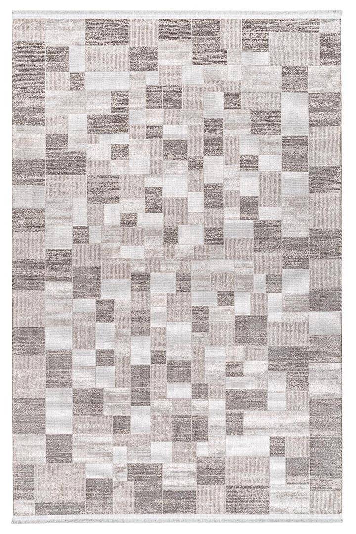 Etnik Craft Madre Modern Desenli Yolluk Özel Ölçü Kesme Halı Md05 Bej - 1