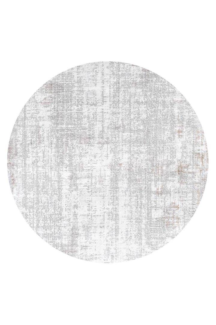 Etnik Craft Madre Modern Desenli Yuvarlak Halı Md02 Bej - 1