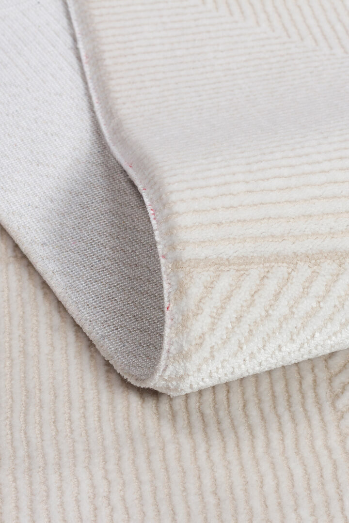 Etnik Craft Madre Modern Desenli Yuvarlak Halı Md03 Krem - 3