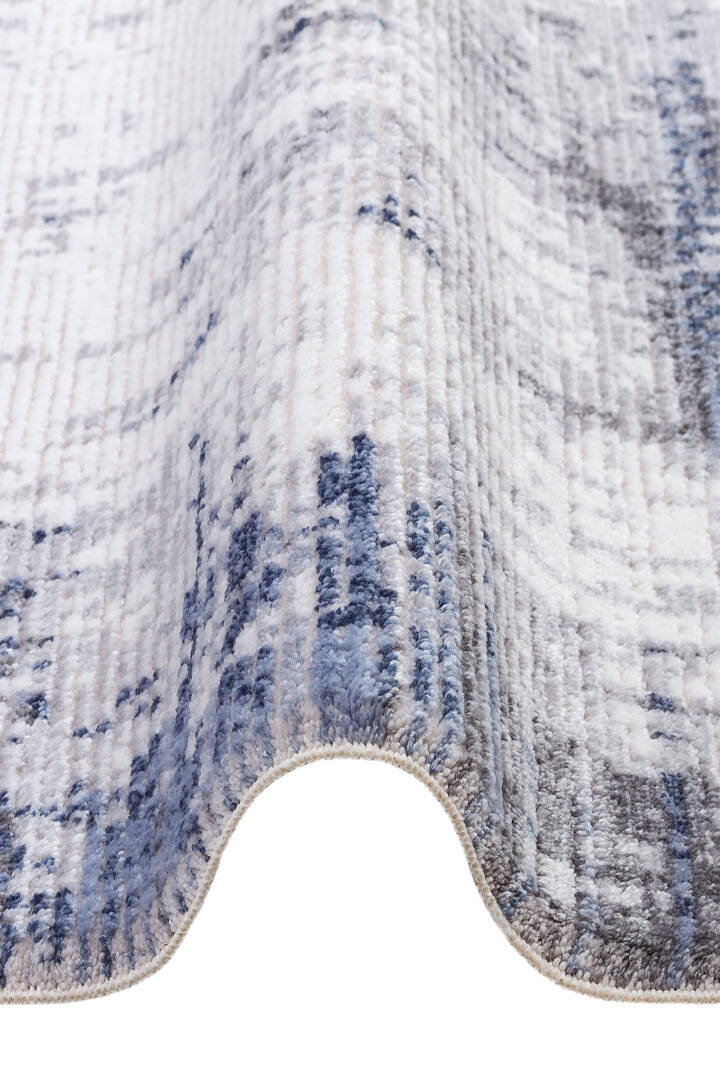 Etro Dekoratif Modern Akrilik Makine Halısı Et01 Mavi - 4