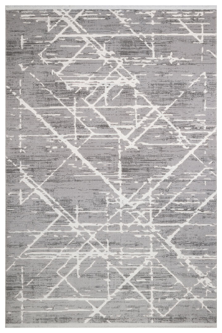 Etro Dekoratif Modern Akrilik Makine Halısı Et06 Koyu Gri 