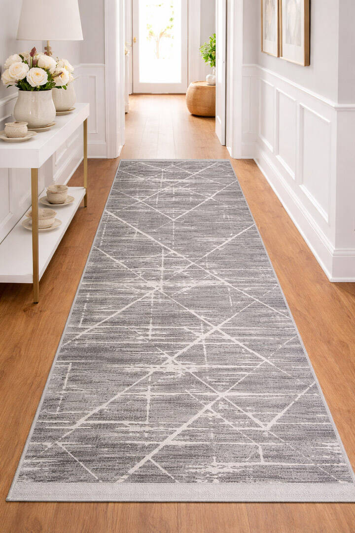 Etro Dekoratif Modern Akrilik Makine Halısı Et06 Koyu Gri - 2