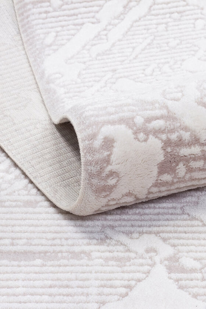 Etro Dekoratif Modern Akrilik Makine Oval Halı Et04 Gri - 3