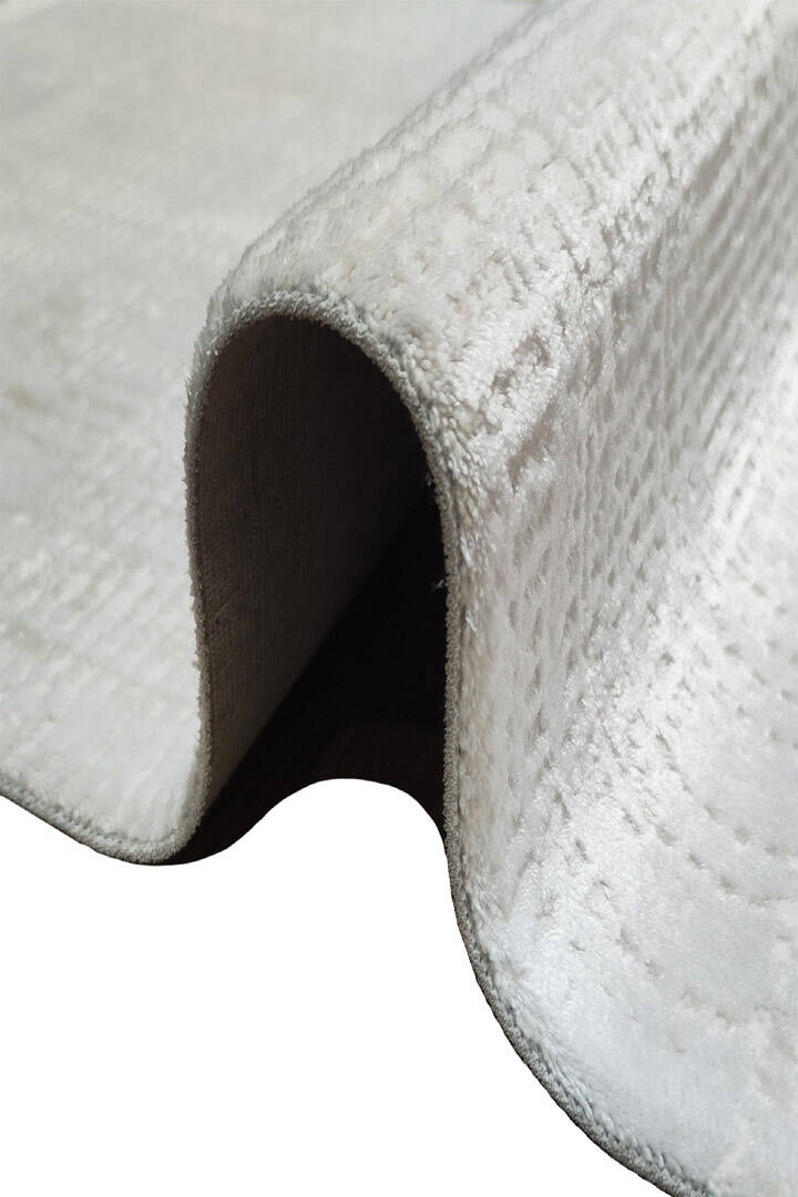 Etro Dekoratif Modern Akrilik Makine Oval Halı Et07 Kemik - 3