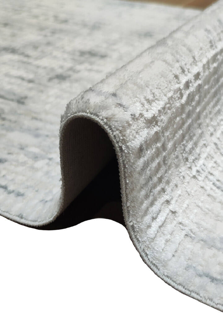 Etro Dekoratif Modern Akrilik Makine Oval Halı Et08 Gri - 2