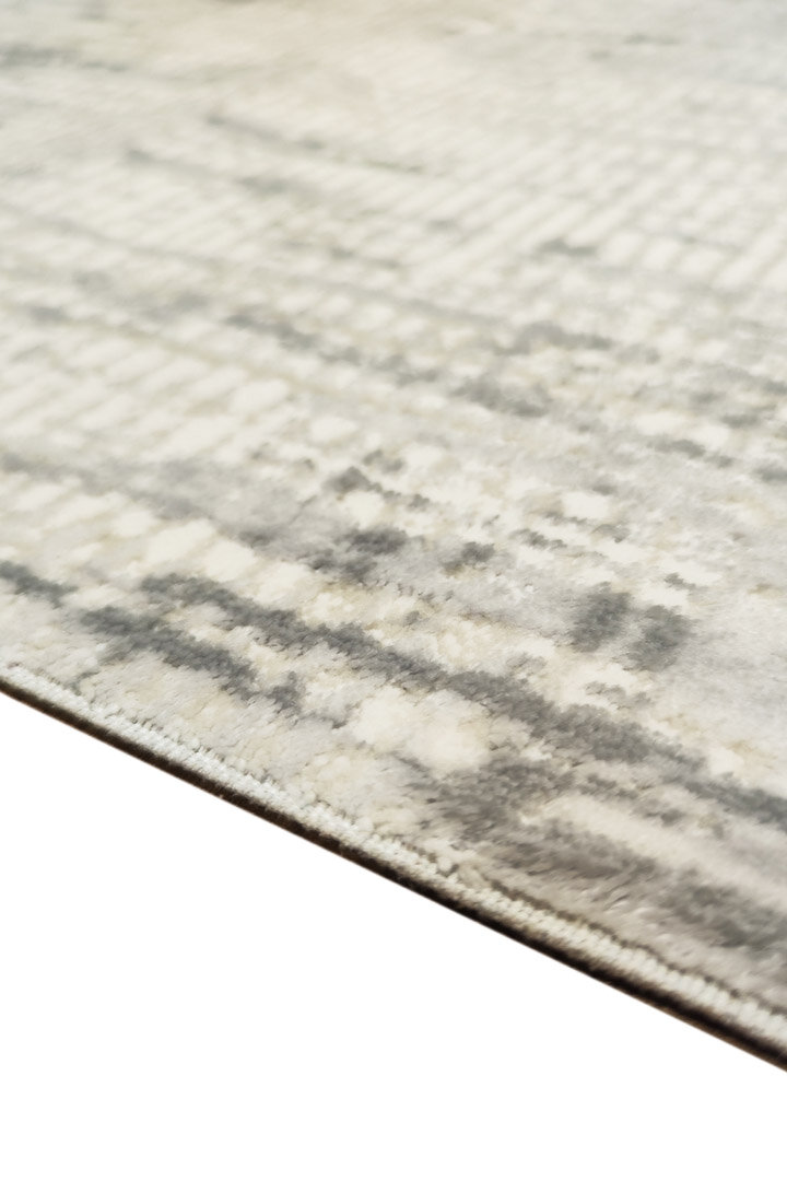 Etro Dekoratif Modern Akrilik Makine Oval Halı Et08 Gri - 4