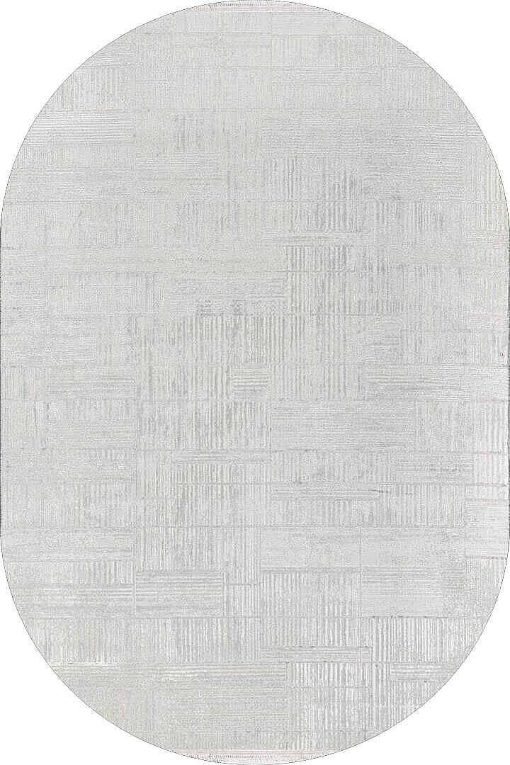 Etro Dekoratif Modern Akrilik Makine Oval Halı Et09 Kemik - 2