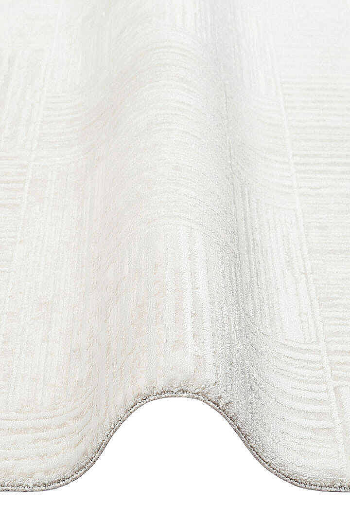 Etro Dekoratif Modern Akrilik Makine Oval Halı Et09 Kemik - 3