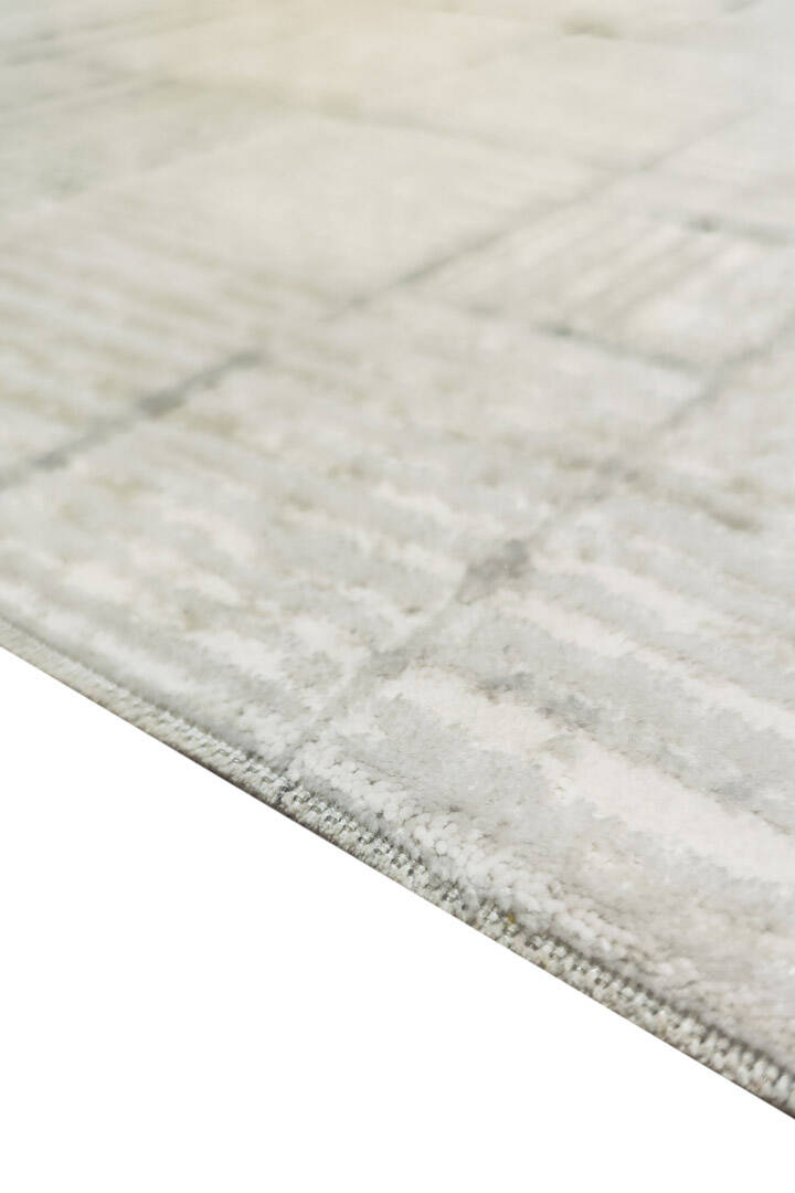 Etro Dekoratif Modern Akrilik Makine Oval Halı Et11 Gri - 3