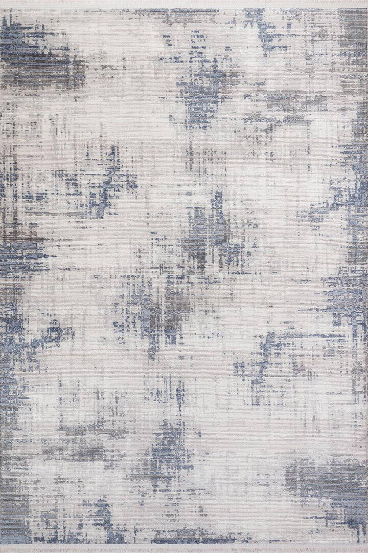 Etro Dekoratif Modern Akrilik Makine Yolluk Özel Ölçü Kesme Halı Et01 Mavi - 2