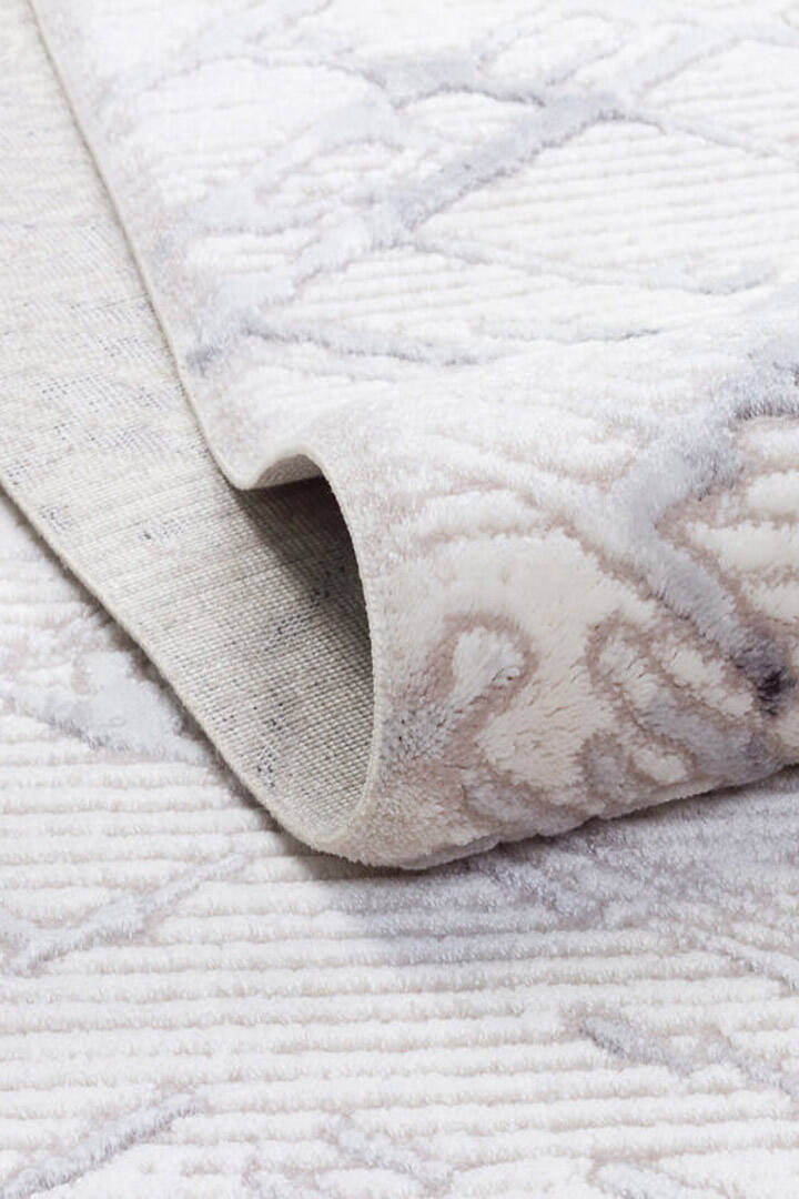 Etro Dekoratif Modern Akrilik Makine Yolluk Özel Ölçü Kesme Halı Et05 Gri - 5