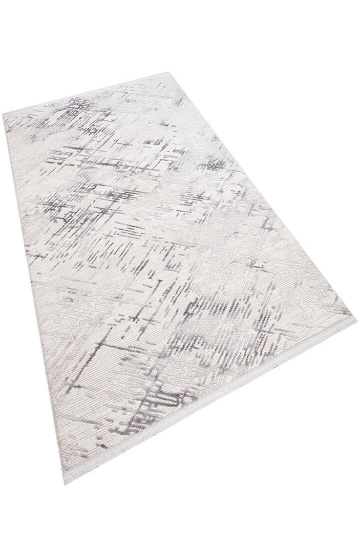 Etro Dekoratif Modern Akrilik Makine Yolluk Özel Ölçü Kesme Halı Et05 Gri - 3