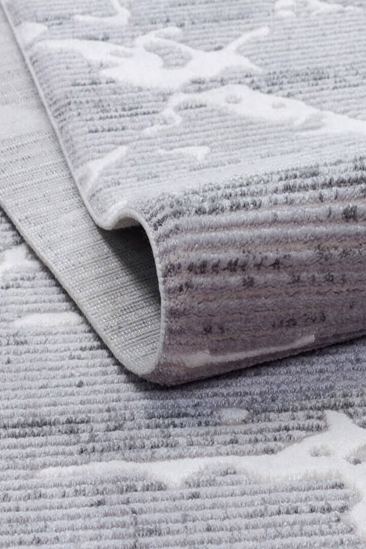 Etro Dekoratif Modern Akrilik Makine Yolluk Özel Ölçü Kesme Halı Et06 Koyu Gri - 5