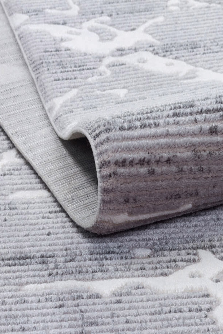 Etro Dekoratif Modern Akrilik Makine Yuvarlak Halı Et06 Koyu Gri - 3