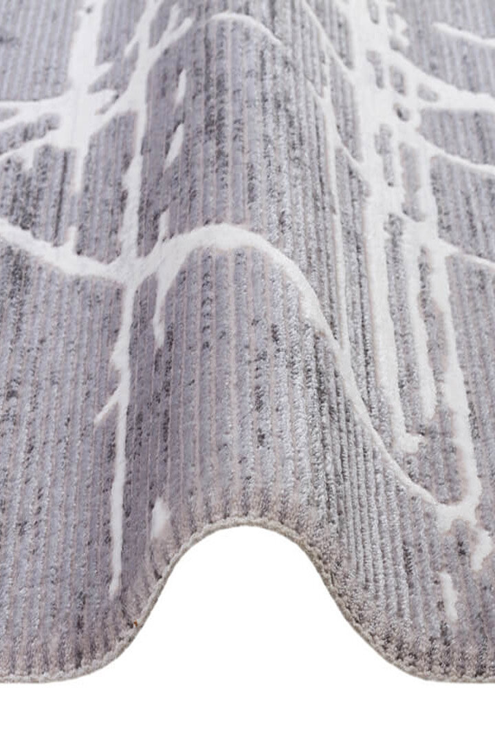 Etro Dekoratif Modern Akrilik Makine Yuvarlak Halı Et06 Koyu Gri - 2