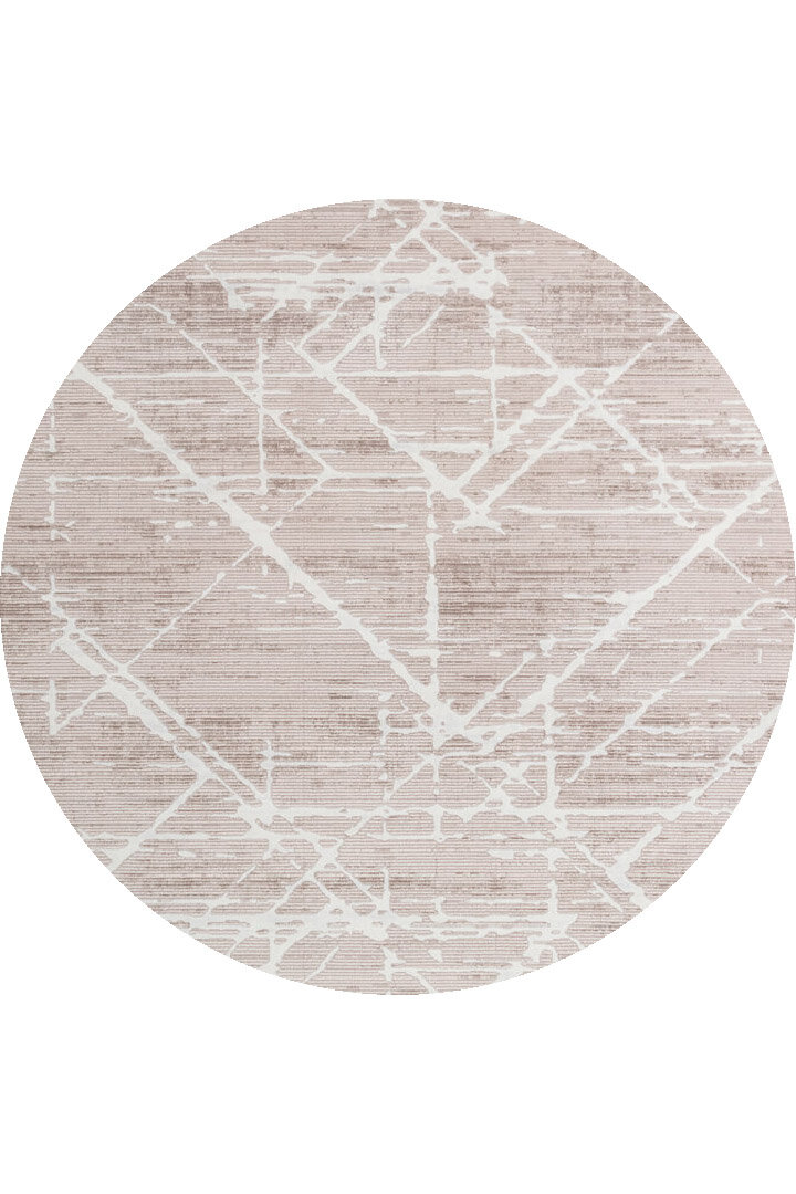 Etro Dekoratif Modern Akrilik Makine Yuvarlak Halı Et06 Vizon 