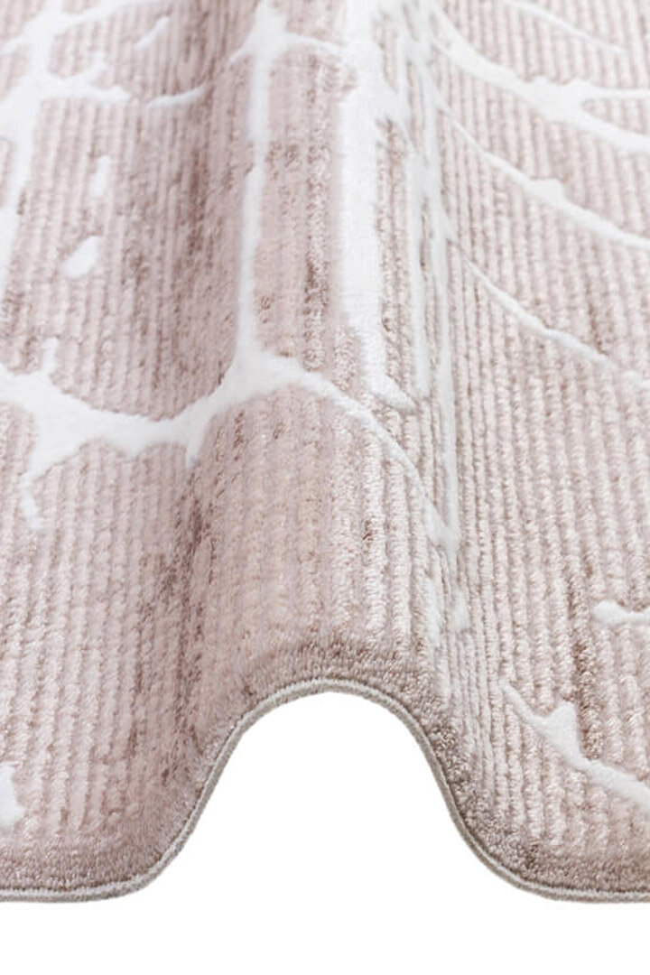 Etro Dekoratif Modern Akrilik Makine Yuvarlak Halı Et06 Vizon - 2