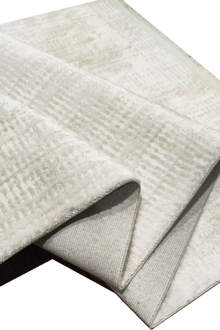 Etro Dekoratif Modern Akrilik Makine Yuvarlak Halı Et07 Kemik - 2