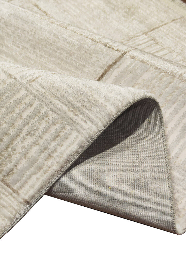 Etro Dekoratif Modern Akrilik Makine Yuvarlak Halı Et10 Bej - 4