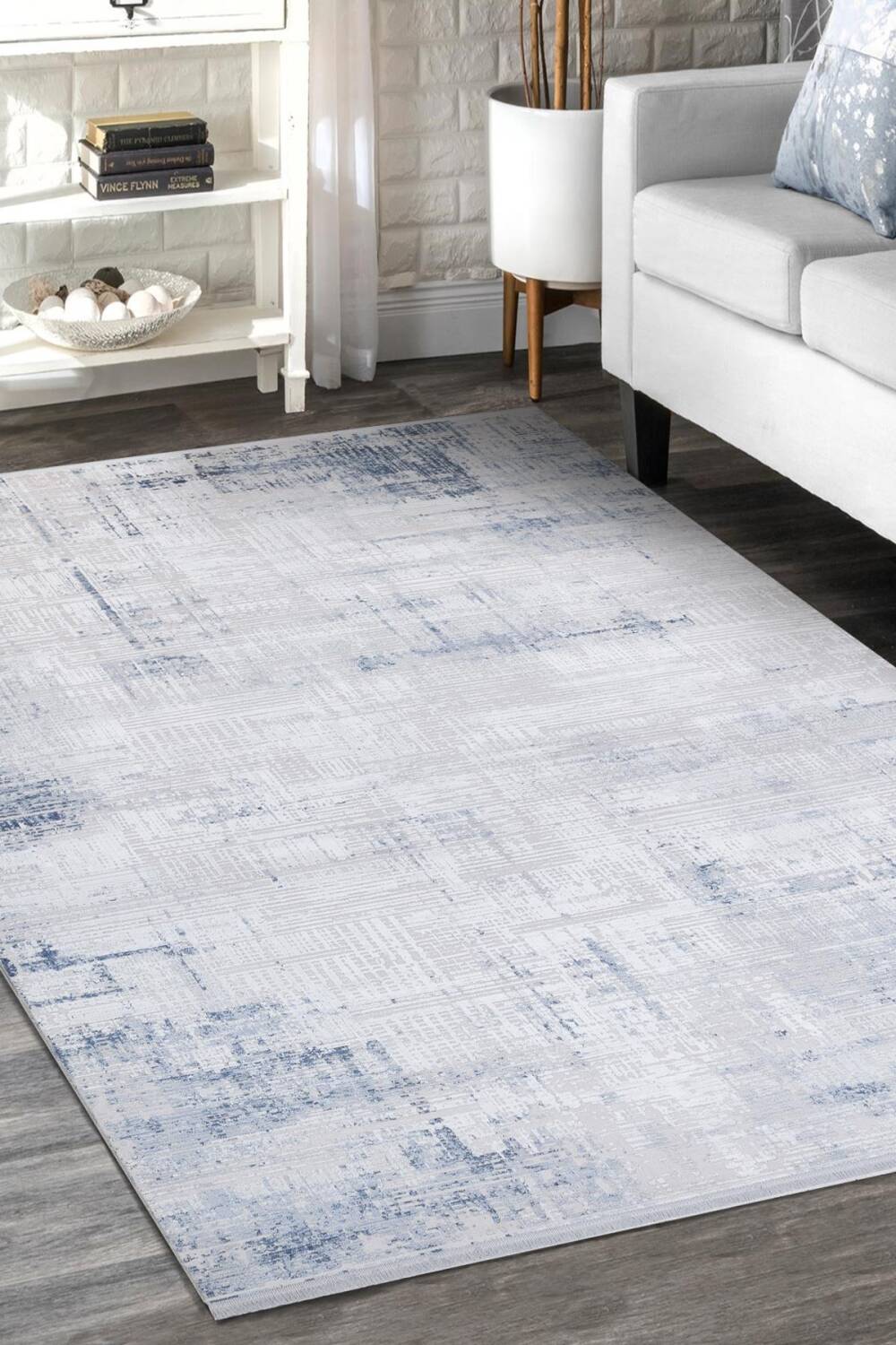 Frenda Home Alya Modern Makine Halısı 20440 Mavi - 1