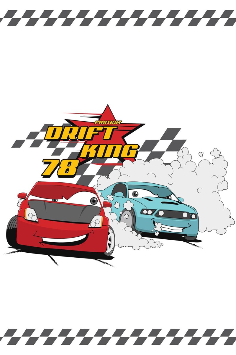 Frenda Home Araba Desenli Kaymaz Deri Taban Çocuk Halısı - Frenda (1)