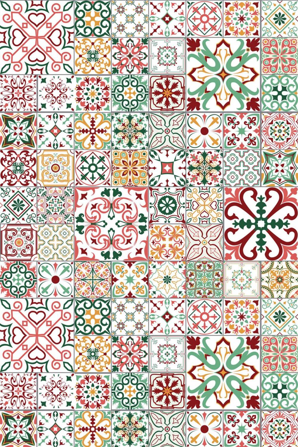 Frenda Home Çini Desenli Pamuk Taban Yıkanabilir Baskılı Halı Kırmızı - 2