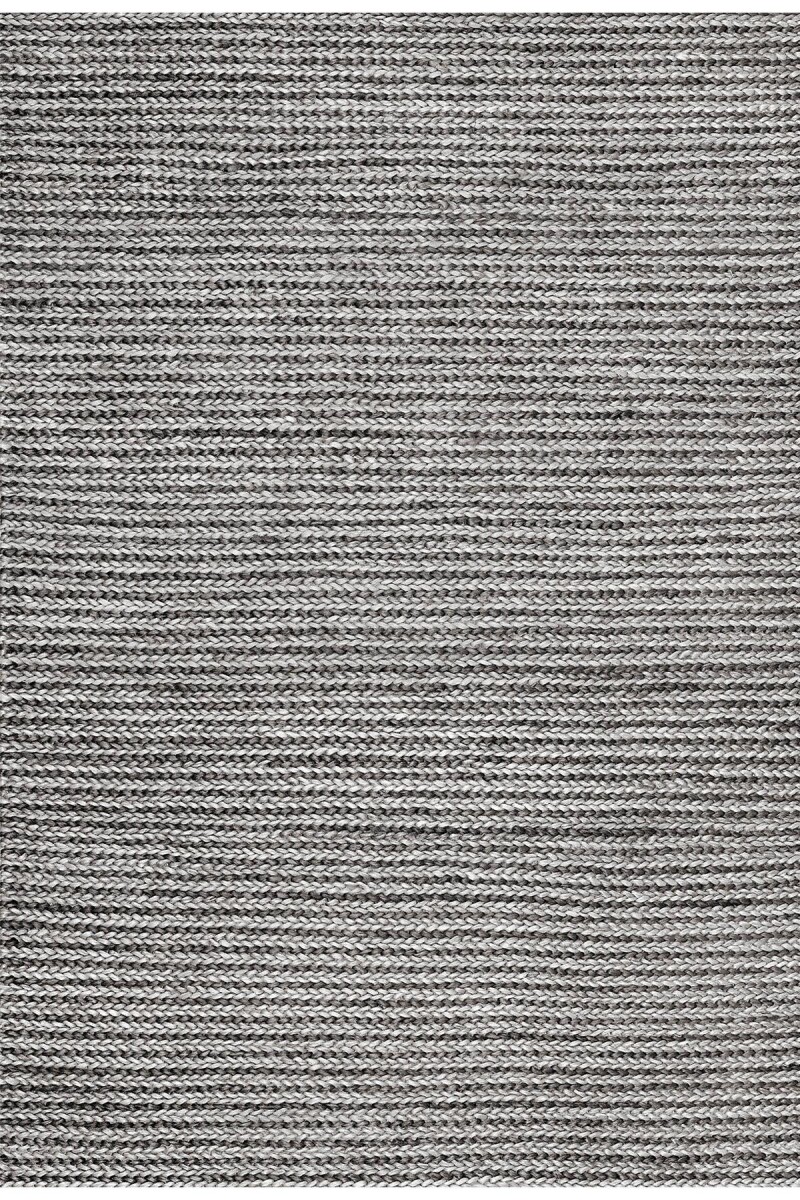 Frenda Home Hasır Görünümlü Pamuk Taban Dijital Baskılı Dekoratif Halı Gri - Frenda