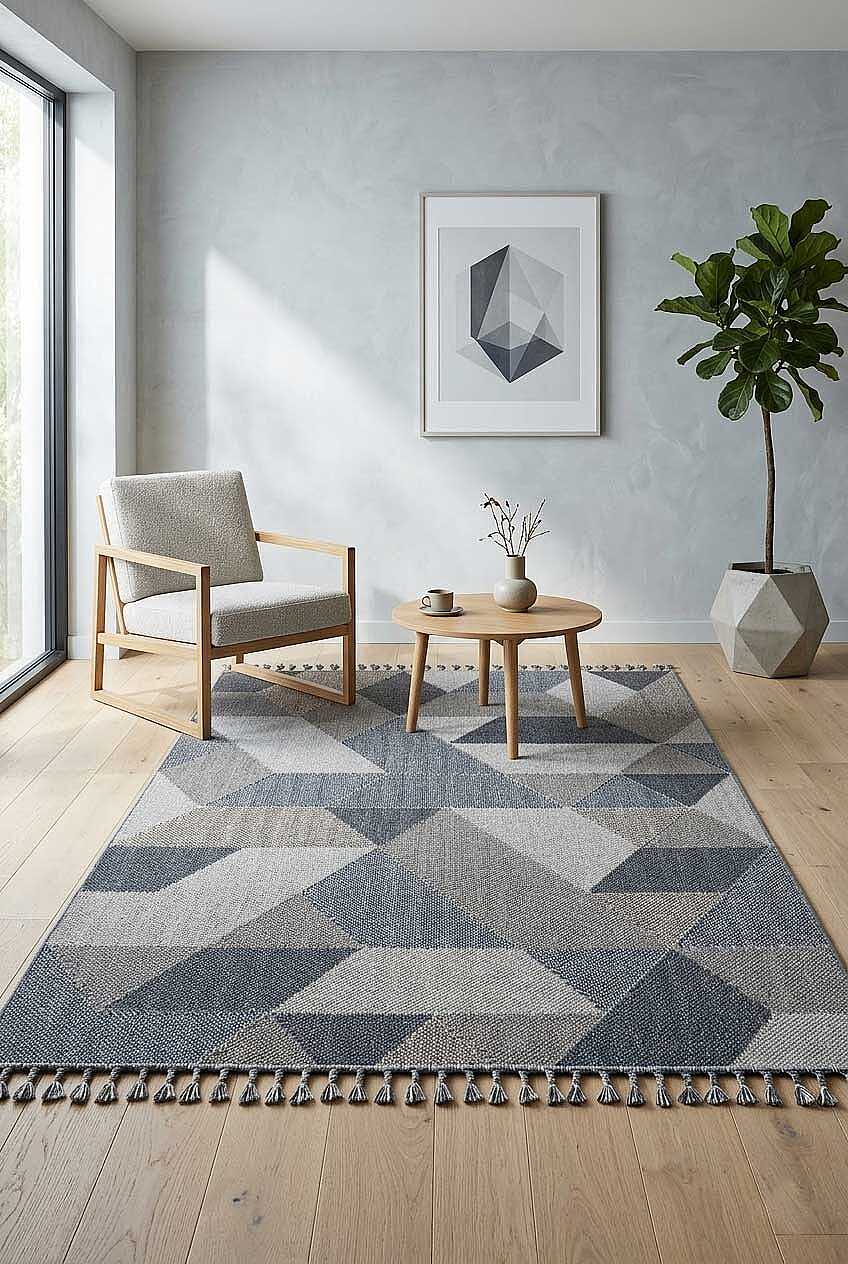 Frenda Home Oslo Pinterest İskandinav Desenli Halı 19477 Gri