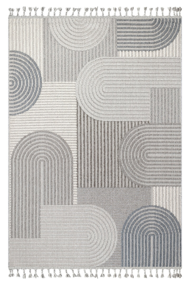 Frenda Home Oslo Pinterest İskandinav Desenli Halı 19480 Gri 