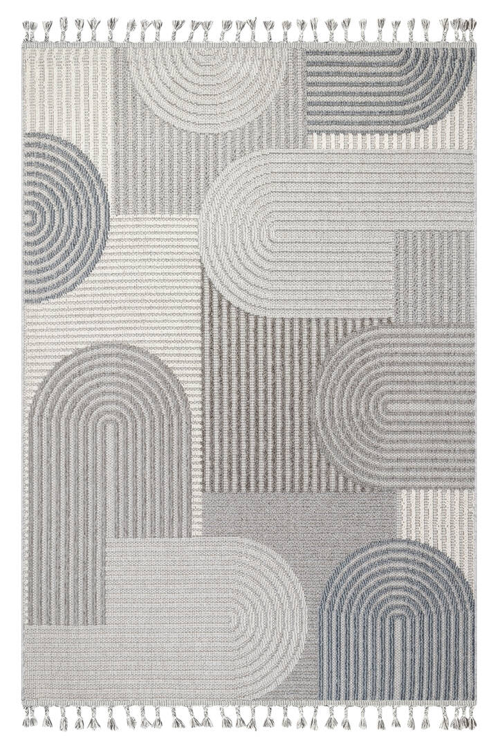 Frenda Home Oslo Pinterest İskandinav Desenli Halı 19480 Gri - 1