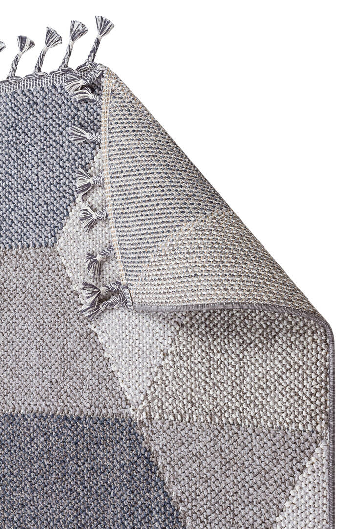 Frenda Home Oslo Pinterest İskandinav Desenli Yolluk Kesme Halı 19477 Gri - 5