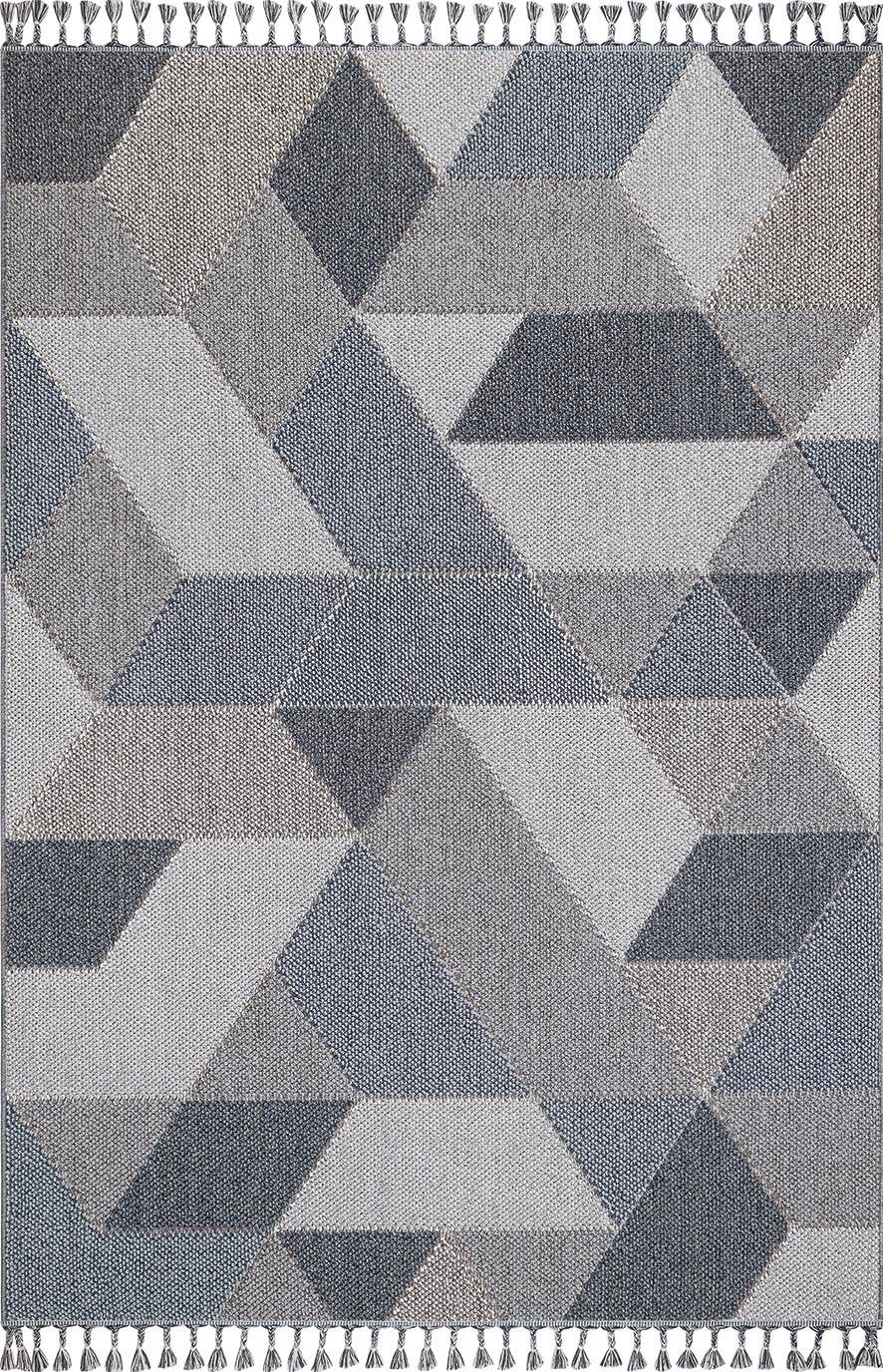 Frenda Home Oslo Pinterest İskandinav Desenli Yolluk Kesme Halı 19477 Gri - 2