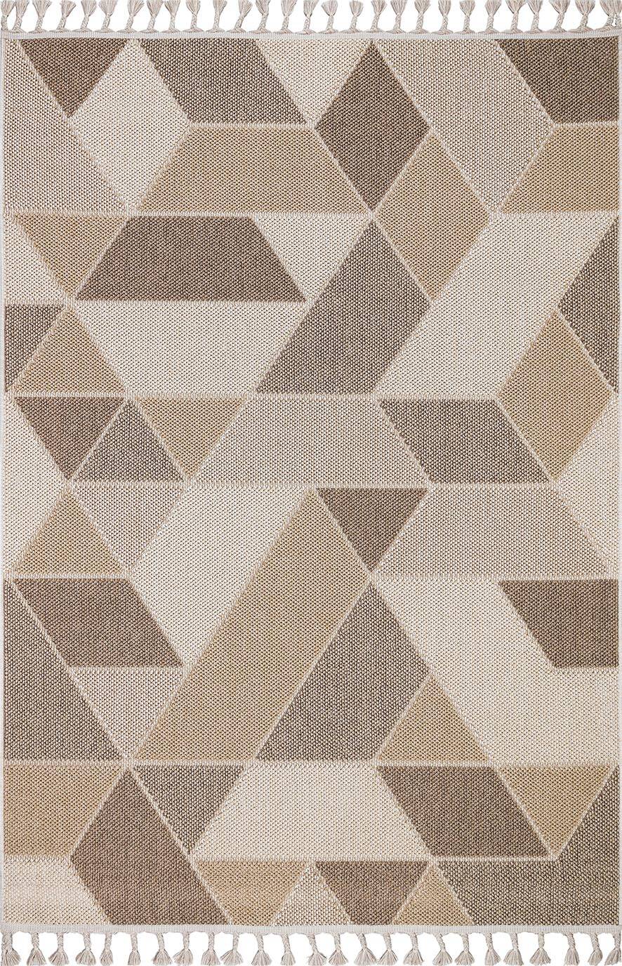 Frenda Home Oslo Pinterest İskandinav Desenli Yolluk Kesme Halı 19477 Kahve - 2