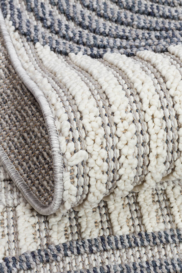 Frenda Home Oslo Pinterest İskandinav Desenli Yolluk Kesme Halı 19480 Gri - 4