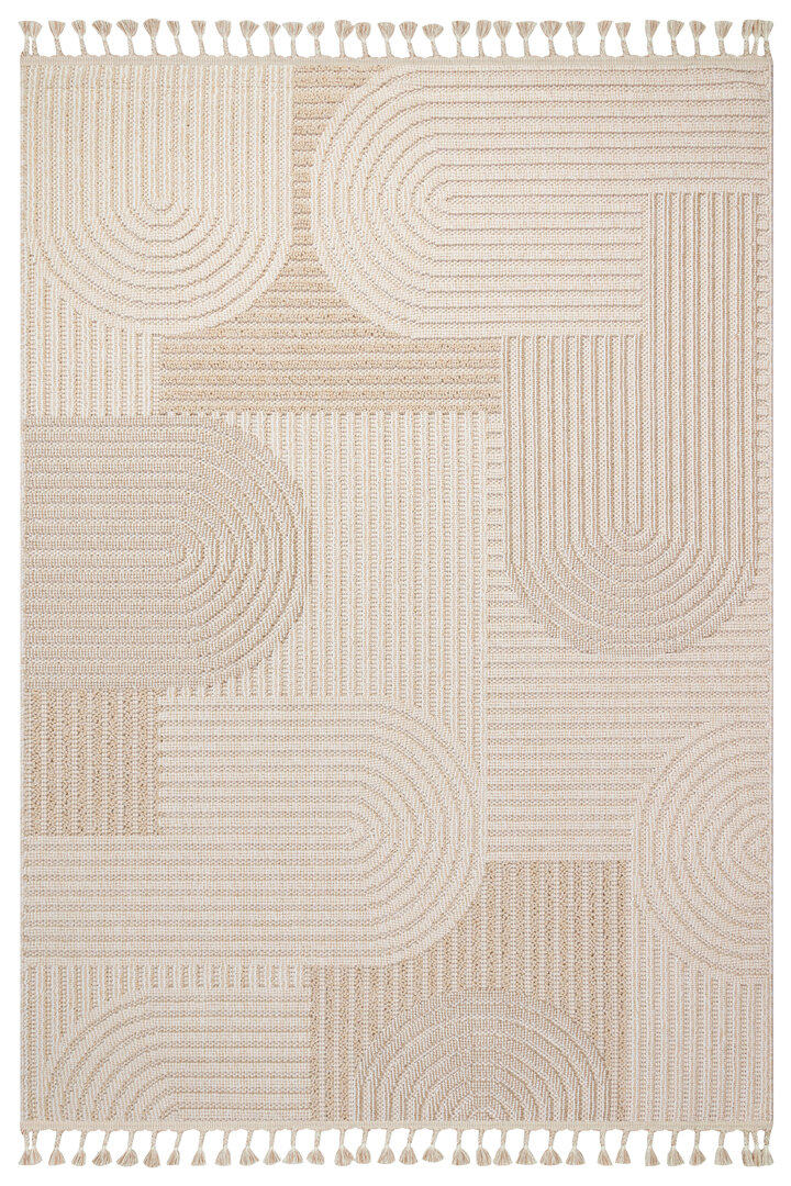 Frenda Home Oslo Pinterest İskandinav Desenli Yolluk Kesme Halı 19481 Bej - Frenda (1)