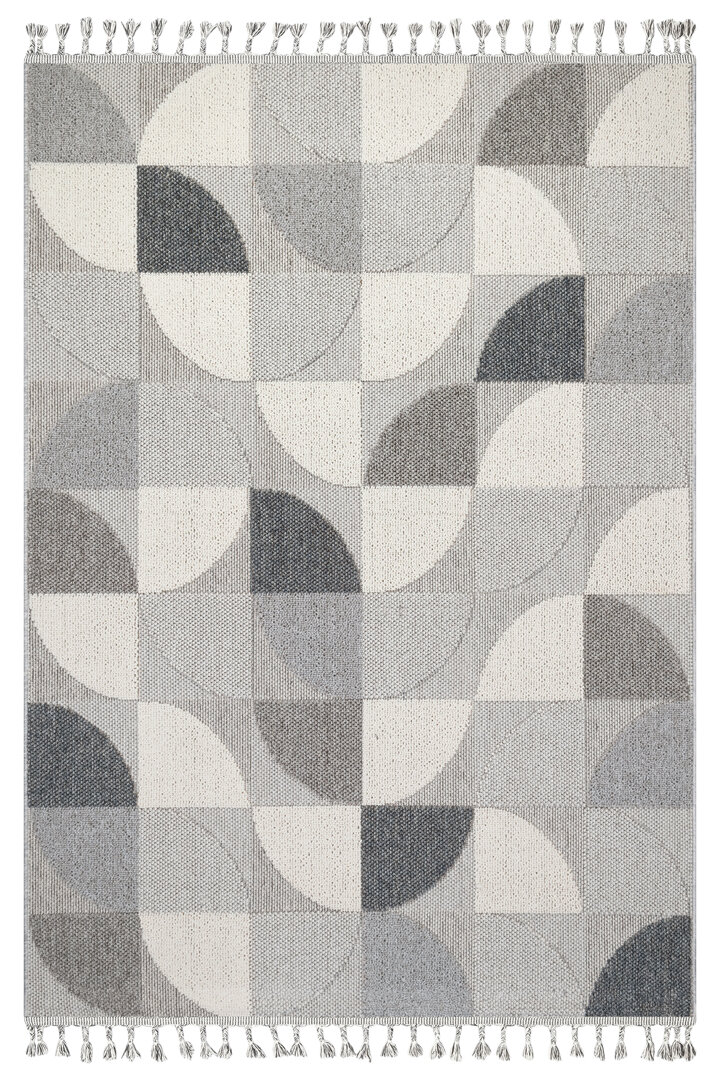 Frenda Home Oslo Pinterest İskandinav Desenli Yolluk Kesme Halı 19482 Gri - Frenda (1)