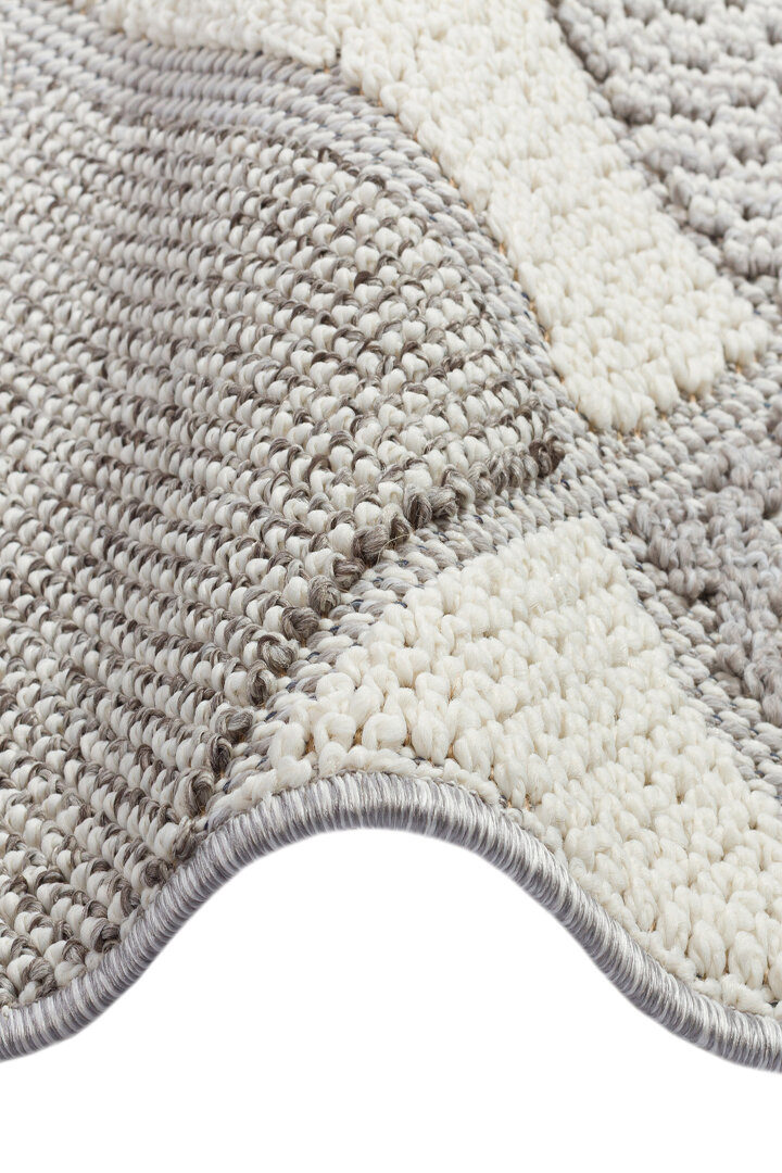 Frenda Home Oslo Pinterest İskandinav Desenli Yolluk Kesme Halı 19483 Gri - 3