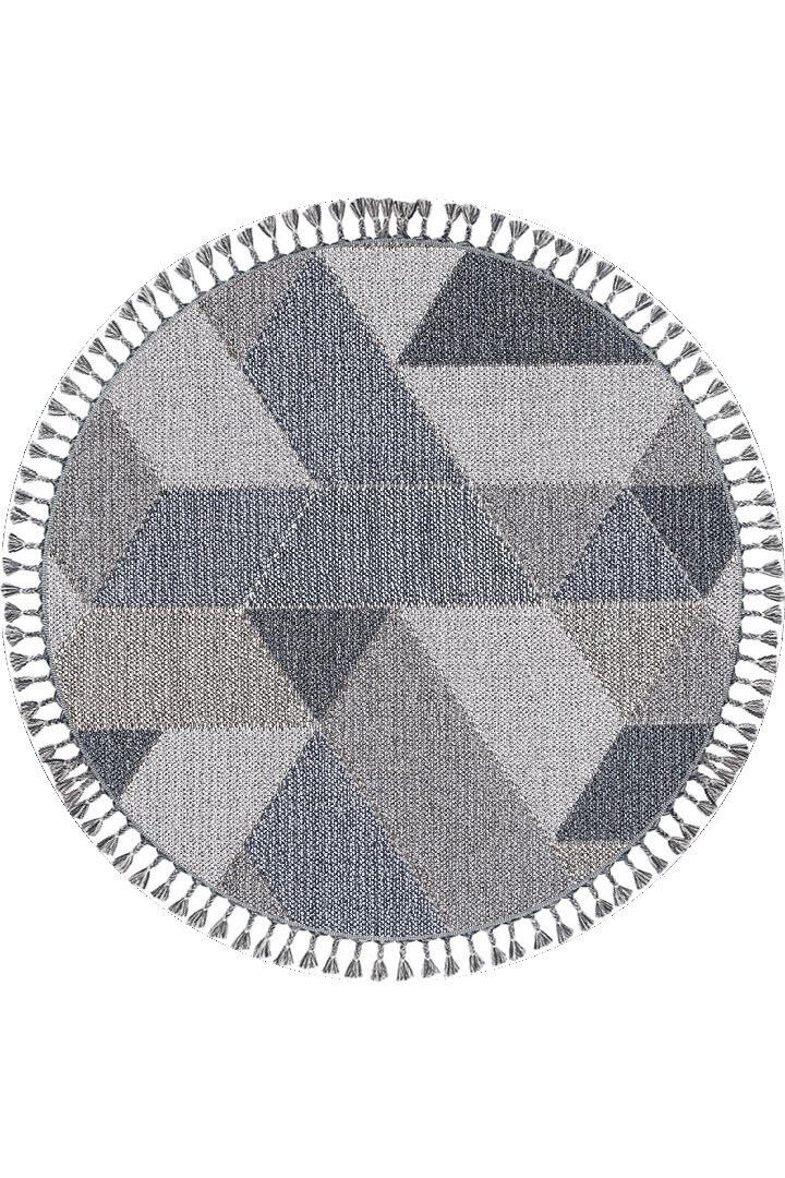 Frenda Home Oslo Pinterest İskandinav Desenli Yuvarlak Halı 19477 Gri - Frenda