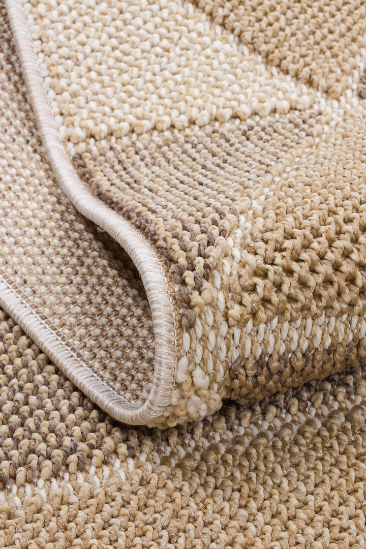 Frenda Home Oslo Pinterest İskandinav Desenli Yuvarlak Halı 19477 Kahve - 3