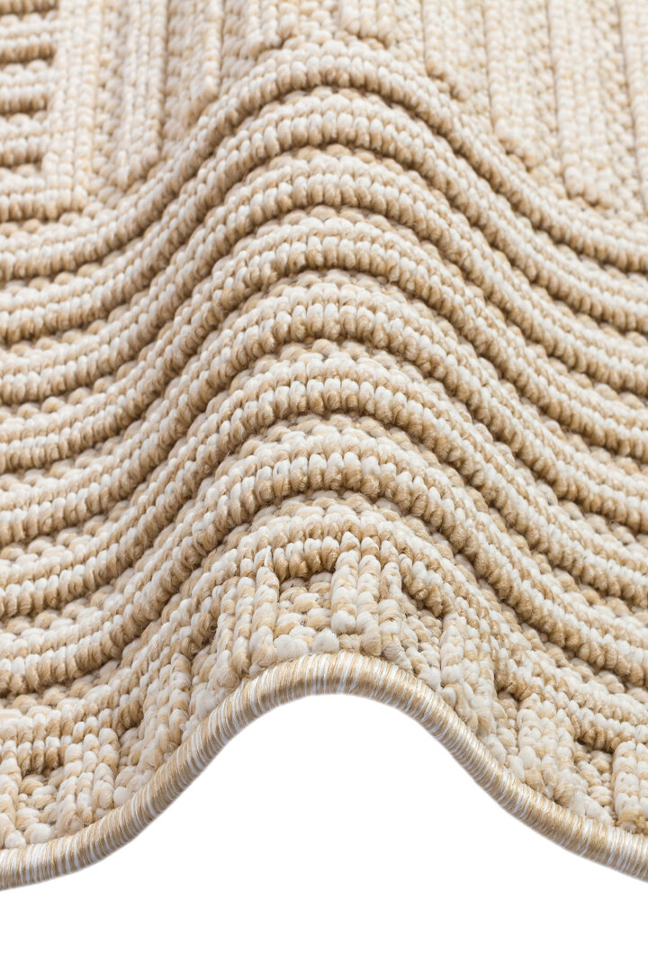 Frenda Home Oslo Pinterest İskandinav Desenli Yuvarlak Halı 19481 Bej - Frenda (1)