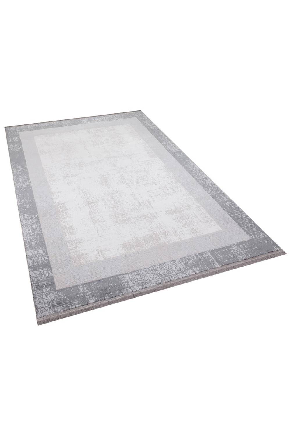 Frenda Home Palermo Modern Çerçeveli Makine Halısı PL01 Gri - 5